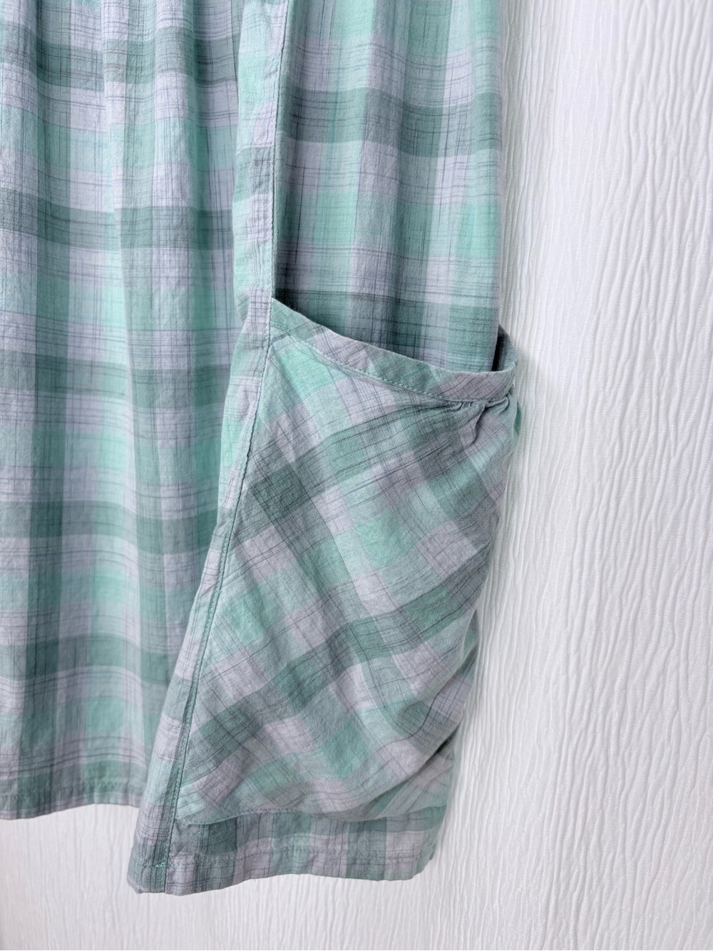 Horny Toad Organic Cotton Plaid Mini Dress, Size L - Picture 7 of 10